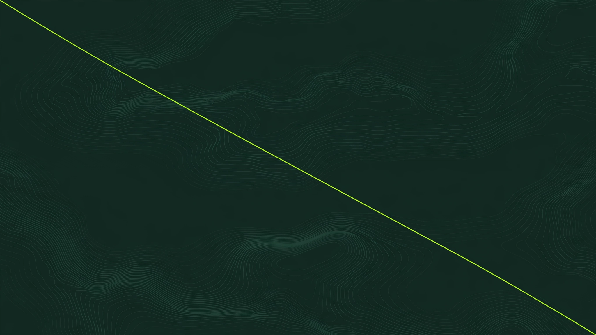 Abstract dark-green golf course texture with a volt accent line